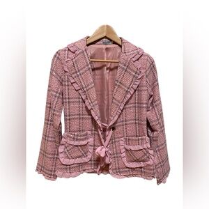 Passion pink plaid blazer